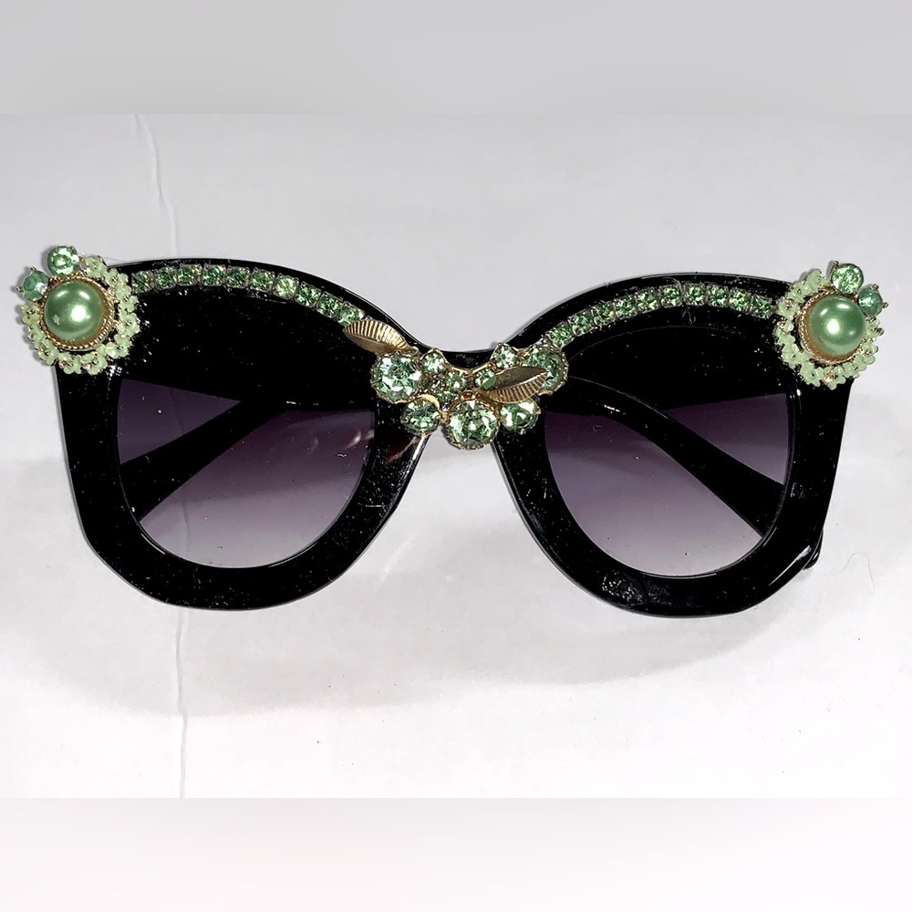 Sunglasses (7) Decorated w/Rhinestones Vintage Bling Hollywood Star Glamour …